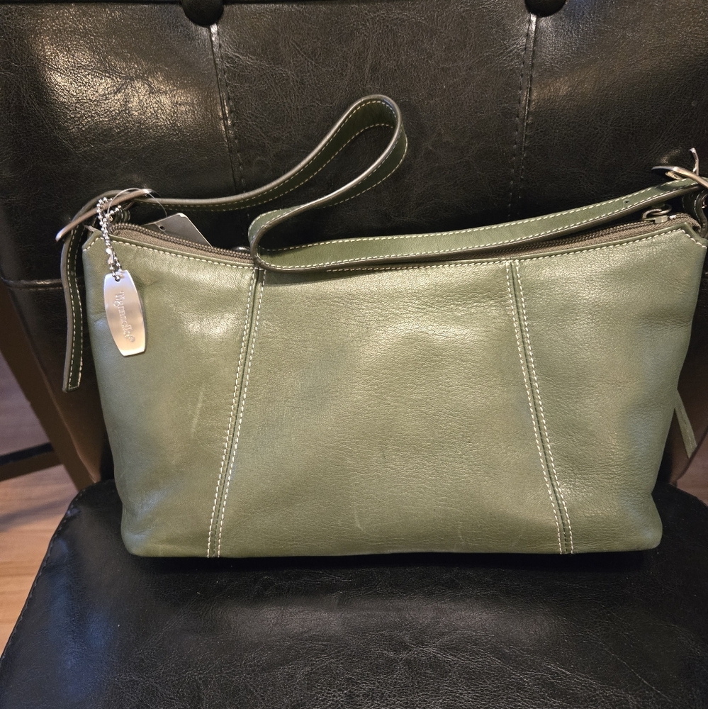 Vintage Tignanello Catalina Loden Green Bag W/ Original Tags